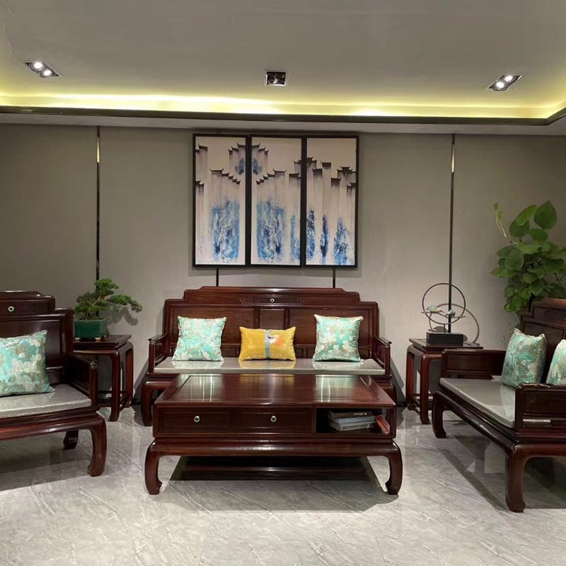 Sofa Kayu Solid Gaya Cina Modern
